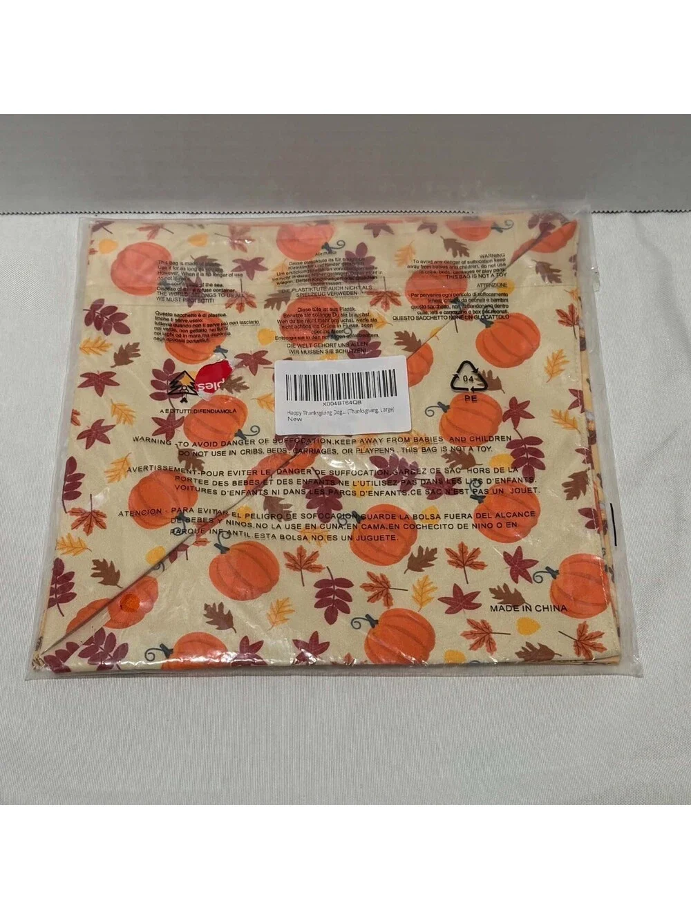 Realeaf Happy Thanksgiving Dog Bandanas 2 Pk Pumpkins Gnomes Holiday Scarf Large